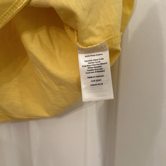 Talbots Canary Yellow Scallop Shirt - Picture 4 of 6